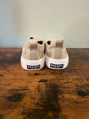 NWOT Sperry Women's Crest Twin Gore Metallic Burlap Slip-On Sneakers